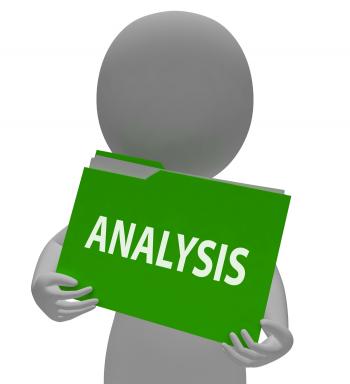 Analysis Folder Indicates Data Analytics And Organize 3d Rendering