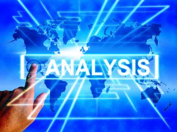 Analysis Map Displays Internet or Worldwide Data Analyzing
