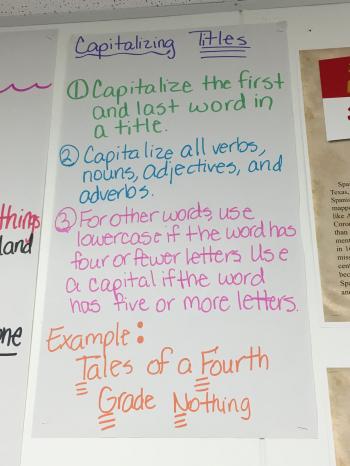 Capitalizing Titles Anchor Charts | Writing | Pinterest | Anchor ...