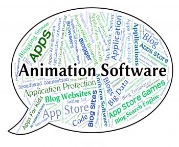 Animation Software Represents Animations Text And Programs