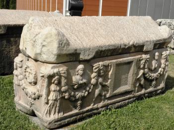 Antique sarkofag of Greek or Roman perio