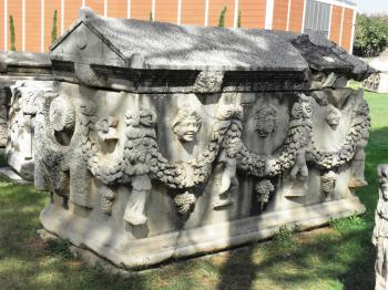 Antique sarkofag of Greek or Roman perio