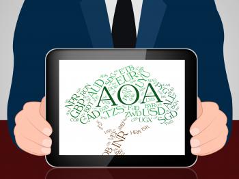 Aoa Currency Indicates Exchange Rate And Coin