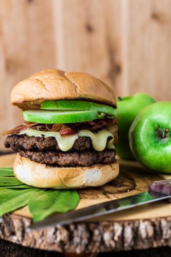 Apple, Bacon and Brie Burger - Olivia's Cuisine