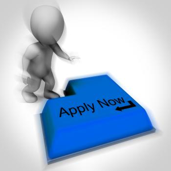 Apply Now Keyboard Means Job Vacancy And Recruitment