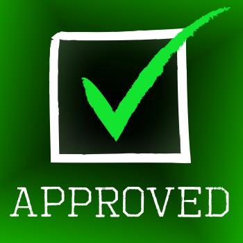 Approved Tick Represents Correct Assurance And Approval
