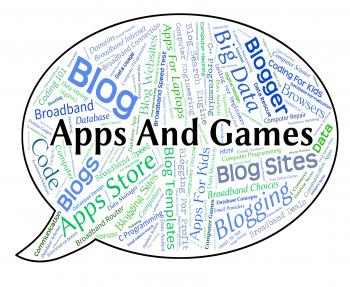 Apps And Games Shows Application Software And Applications