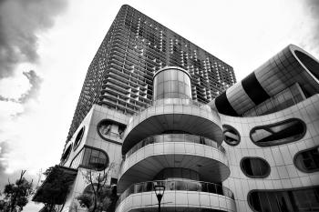 Architectural Grayscale Photography of Building