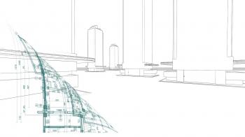 abstract architecture background: blueprint house plan with sketch ...