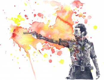 walking dead art watercolor painting rick grimes | Isabelle ...