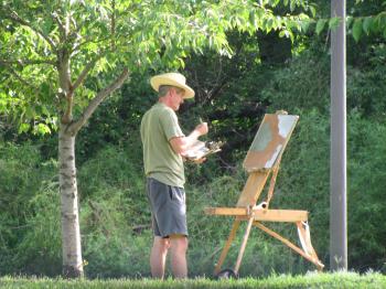 Artist Painting Landscape