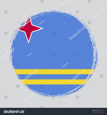 Aruba Circle Grunge Flag On Button Stock Vector 717036718 - Shutterstock