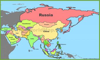 Asia Maps | Maps of Asia - OnTheWorldMap.com ﻿