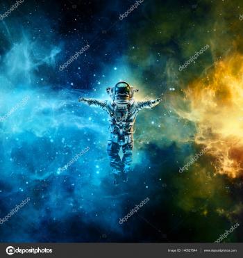 Astronaut in space — Stock Photo © grandeduc #140527544