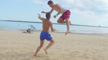 WWE MOVES AT THE BEACH 2 - YouTube