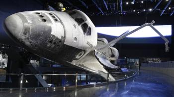 NASA; KENNEDY SPACE CENTER AND SPACE SHUTTLE ATLANTIS WELCOME YOU ...