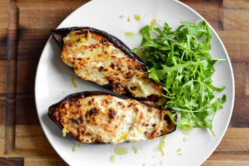 Roast Aubergine with Bean Purée Recipe - Great British Chefs