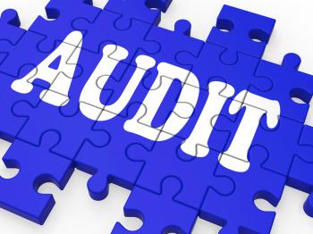 Audit Puzzle Showing Auditor Inspections