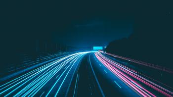 Autobahn at night (x-post r/itookapicture) : Cyberpunk