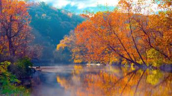 Autumn Lake Sunset In High Resolution HD Desktop Wallpaper ...