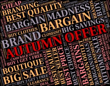 Autumn Offer Means Offers Text And Save