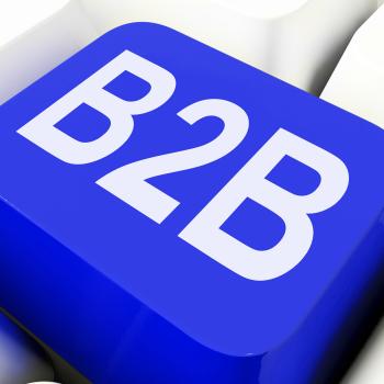 B2b Key Means Business Trade Or Commerce