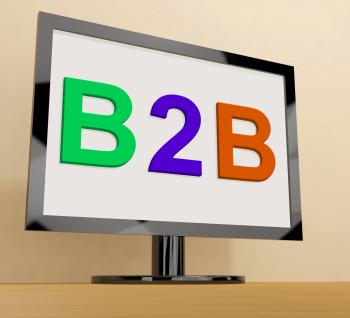 B2b On Monitor Shows Trade And Commerce Online