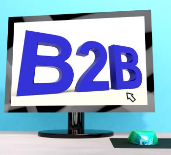 B2b Word On Computer Shows Business And Commerce