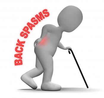 Back Spasms Indicates Spinal Column Contractions 3d Rendering