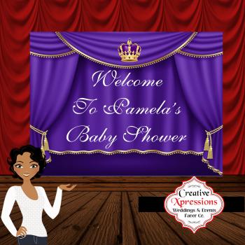 Royal Purple Theater Purple Curtain Backdrop
