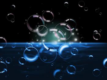 Background Bubbles Indicates Light Burst And Dazzling