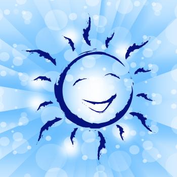 Background Sun Shows Happiness Template And Jubilant