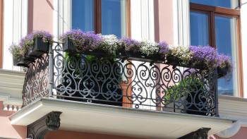 Balcony with flowers