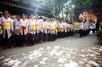 Bali ceremony in temple