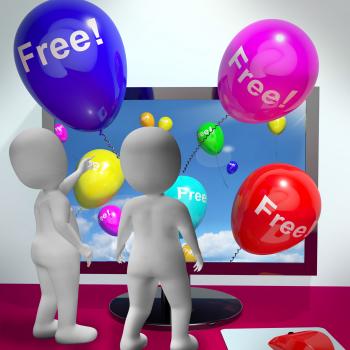 Balloons With Free Showing Freebies and Promotions Online