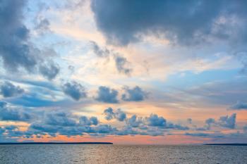 Baltic Sea and Cloudy Sky