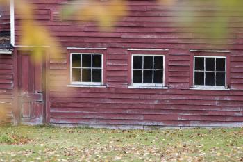 Barn door and windows
