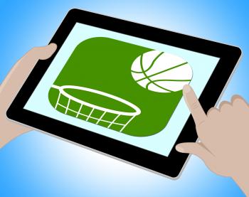 Basketball Online Represents Computing Tablets And Www