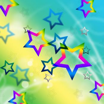 Beach Stars Background Means Shining In Sky