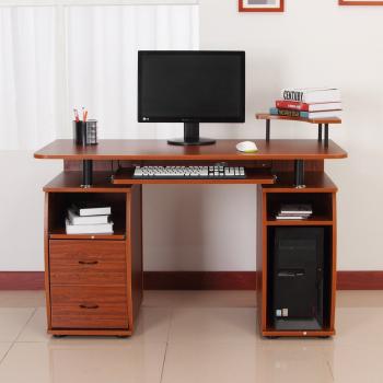 HOMCOM Computer Table 2 Drawer PC Desk Home Office Workstation ...