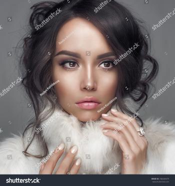 Fashion Studio Portrait Beautiful Lady Elegant Stock Photo & Image ...