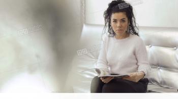 Beautiful Lady Read Magazine In A Beauty Clinic Stock video footage ...