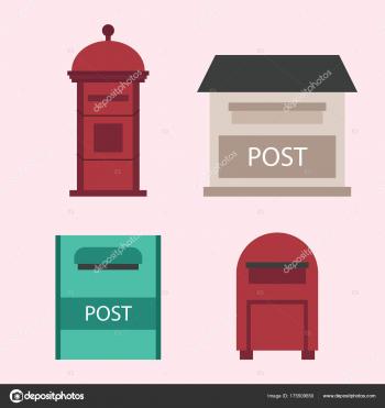 Beautiful rural curbside open and closed postal mailboxes with ...