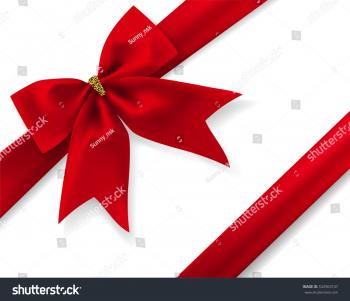 Beautiful Red Diagonal Bow Ribbon Transparent Stock Photo (Photo ...