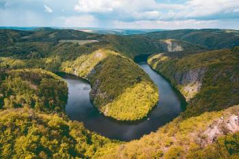 Beautiful river in the Czech Republic