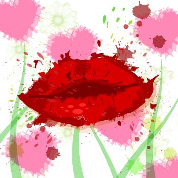 Beauty Hearts Represents Make Up And Female