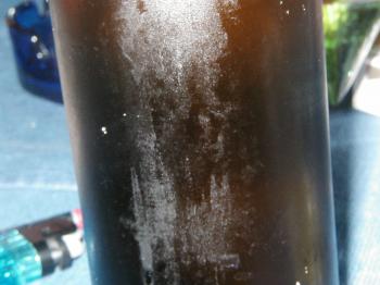 Beer bottle closeup