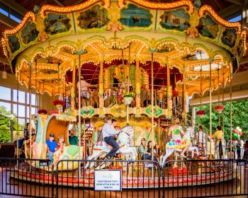 KANNAPOLIS - Carousel, splash pad, and train. Double Decker Carousel ...