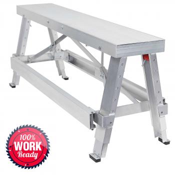Drywall Bench Sawhorse Step Ladder - Adjustable Height Workbench 18 ...