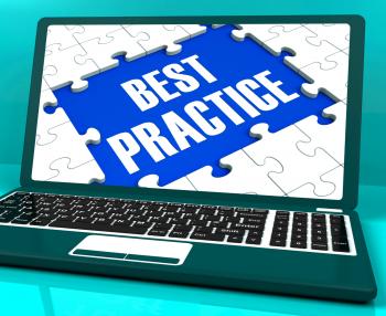 Best Practice On Laptop Showing Successful Practices